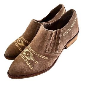 NWT Naughty Monkey Agnes ~ Western BOHO Suede Chelsea boots Real Leather